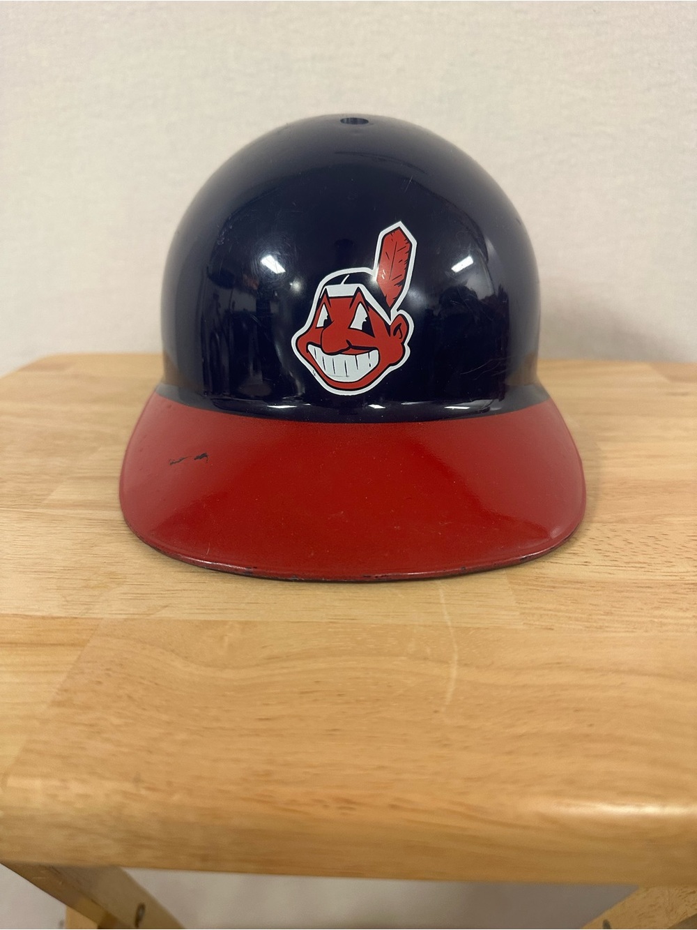Vintage Laich Cleveland Indians CHIEF WAHOO Red/Blue Plastic Souvenir Helmet USA